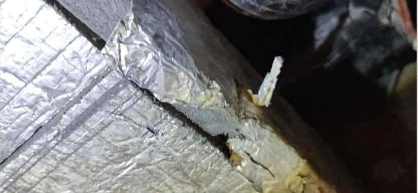 Damaged AC insulation