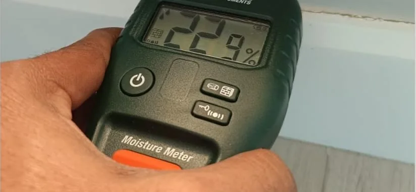 High moisture in a wall